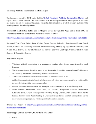 COVID-19 Impact on Global Veterinary Artificial Insemination Market