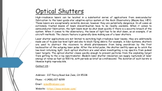 Optical Shutters