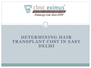 Hair Transplant Cost in East Delhi