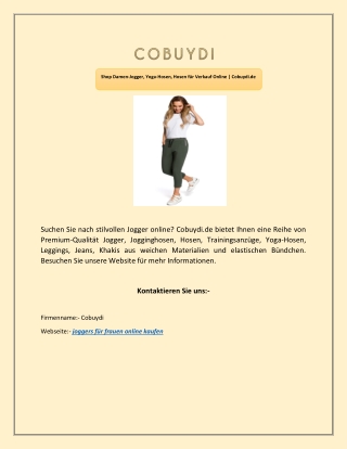 Shop Damen-Jogger, Yoga-Hosen, Hosen für Verkauf Online | Cobuydi.de