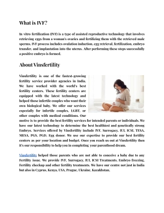 Low-Cost IVF Centre in Salem | Top Infertility Specialists in Salem - Vinsfertility Pvt. Ltd.