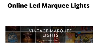 Online Led Marquee Lights