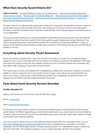 The Only Guide to Security Guard Jobs In Brampton