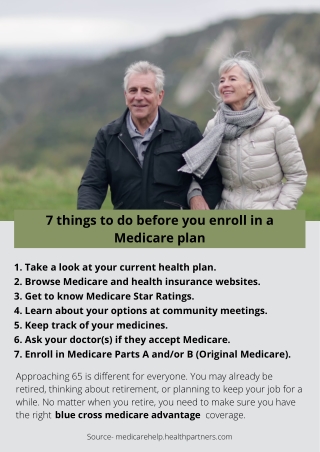 7 things to do before you enroll in a Medicare plan