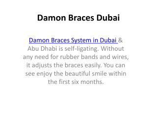 Damon braces dubai