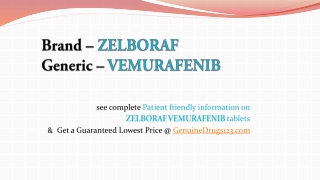 Find Generic and Brand Name of Vemurafenib Online