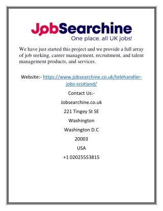 telehandler jobs scotland | Jobsearchine.co.uk