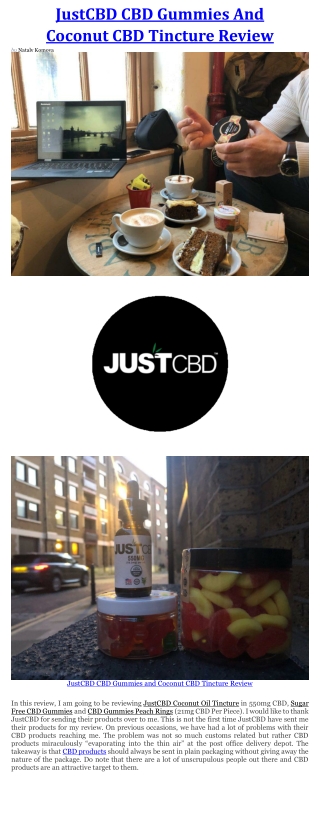 JustCBD CBD Gummies And Coconut CBD Tincture Review