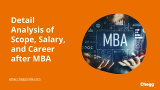 Detail Analysis of Scope, Salary, and Career after MBA