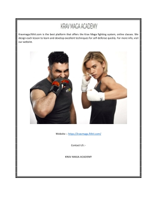 Learn Krav Maga Online | Kravmaga.fithit.com