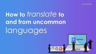 How to translate from an uncommon language to another
