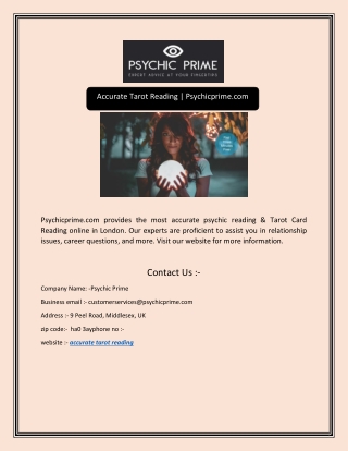 Accurate Tarot Reading | Psychicprime.com