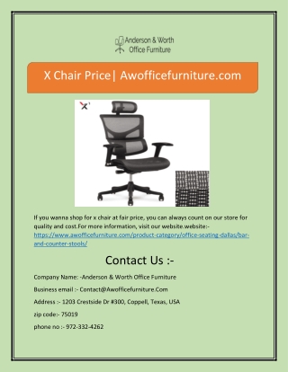 X Chair Price| Awofficefurniture.com