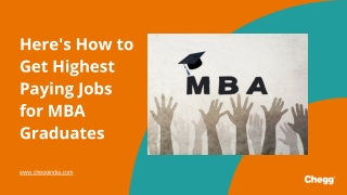 Here's How to Get Highest Paying Jobs for MBA Graduates