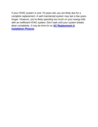 AC Replacement and Installation Phoenix