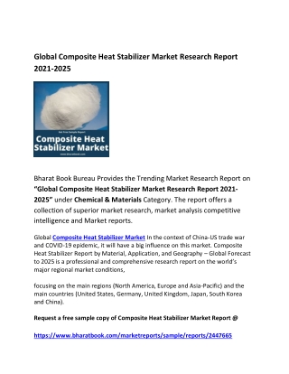 Global Composite Heat Stabilizer Market Research Report 2021-2025