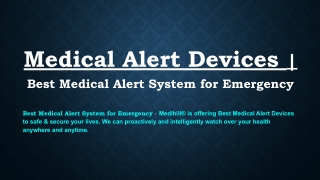 Medical Alert Devices | Best Medical Alert System for Emergency