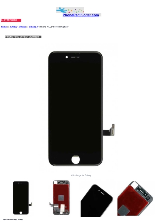 IPHONE 7 PLUS LCD SCREEN FULL ASSEMBLY WITH CAMERA & SMALL PARTS