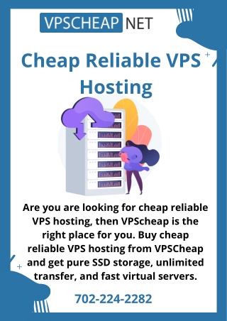 Cheap Reliable VPS  Hosting