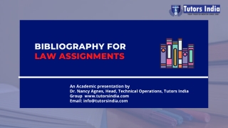 Bibliography for Law Assignments