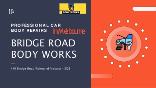 The need for a professional car body repairs
