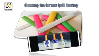 Choosing the Correct Quilt Batting