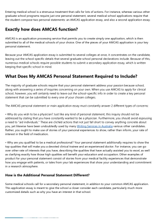 Just how To Compose A Personal Statement For Medical School