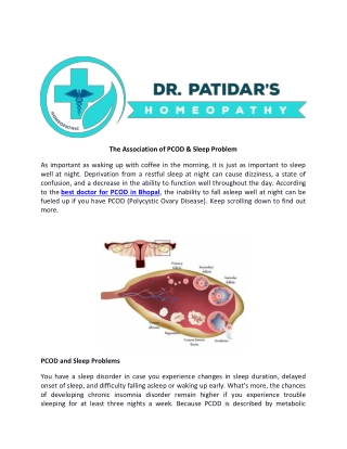 The Association of PCOD & Sleep Problem