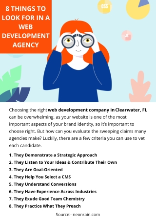 8 THINGS TO LOOK FOR IN A WEB DEVELOPMENT AGENCY