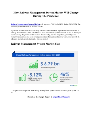 How Railway Management System Market Will Change During The Pandemic