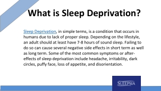 Sleep Deprivation Effects on Your Body