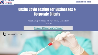 Onsite Covid Testing For Businesses & Corporate Clients – Travel Clinic Vancouver