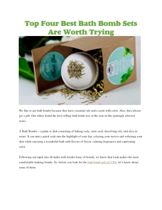 Bath bomb gift set usa