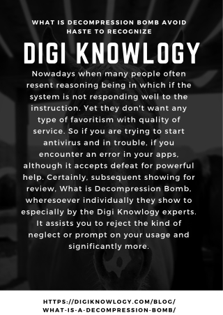 What is Decompression Bomb Avoid Haste to Recognize