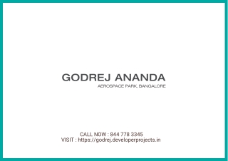 Godrej Ananda Aerospace Park Bagalur Road Bangalore E Brochure