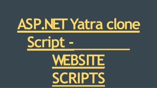ASP.NET Yatra clone Script - WEBSITE SCRIPTS