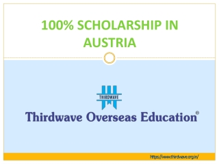 Study Masters in Austria with 100% Scholarship