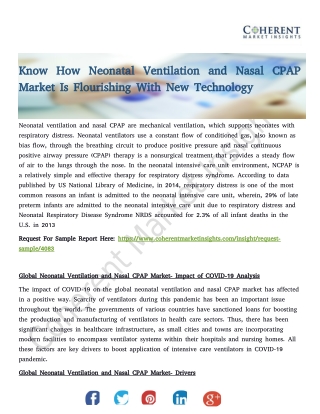 Know How Neonatal Ventilation and Nasal CPAP Market Is Flourishing With New Technology