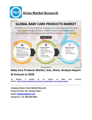 Baby Care Products Market Trends, Size, Competitive Analysis and Forecast 2020-2026