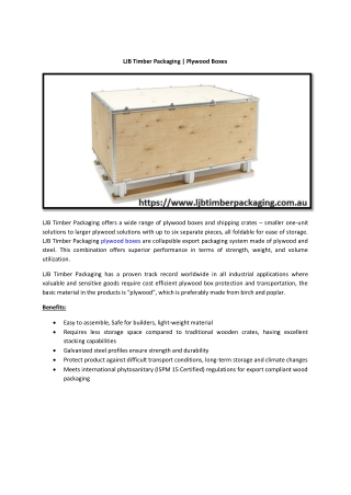 Plywood Boxes