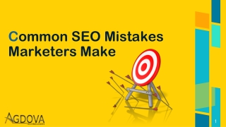 Common SEO Mistakes Marketers Make