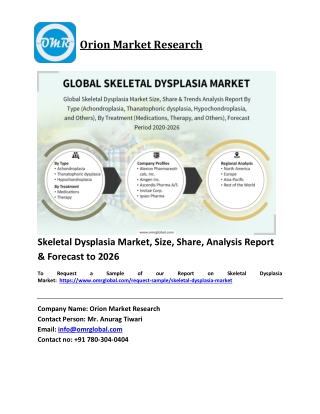Skeletal Dysplasia Market Trends, Size, Competitive Analysis and Forecast 2020-2026