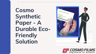 Cosmo Synthetic Paper - A Durable Eco-Friendly Solution