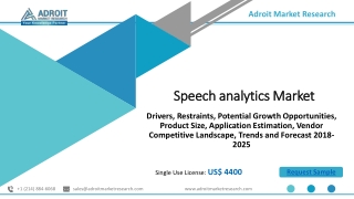 Speech Analytics Market Size, Share , Industry Report, Forecast to 2025