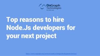 Node js developer for hire #Ongraph.