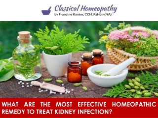 What are the Most Effective Homeopathic Remedy to Treat Kidney Infection?