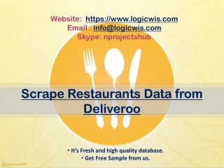 Scrape Restaurants Data from Deliveroo