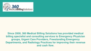 Colorado Emergency Physicians Billing Services - 360 Medical Billing Solutions