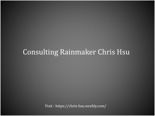 Consulting Rainmaker Chris Hsu