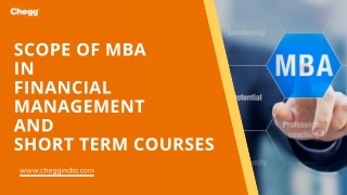 Scope of MBA in Financial Management and Related Short Term Courses